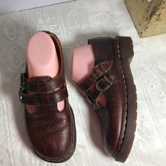 Dr. Martens Shoes - SOLD Dr Doc Martens Mary Jane Sandals Brown